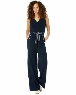 Outlet 😀 Tommy Hilfiger Jumpsuits & Rompers Scuba Crepe Jumpsuit with Hardware 🎁
