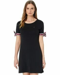 Best reviews of ✔️ Tommy Hilfiger Dresses Short Sleeve Tie Sleeve Dress 🤩