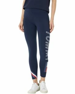 Wholesale 🤩 Tommy Hilfiger Sport Pants High-Rise 7/8 Length Tommy Logo Printed Leggings ⭐
