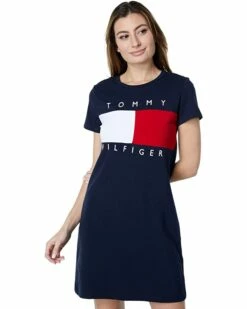 Coupon 💯 Tommy Hilfiger Dresses Short Sleeve Big Flag⌛ Dress ⭐ -Tommy Hilfiger Shop 61DYYHevKkL. AC SR736920