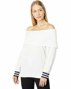 Best deal ⭐ Tommy Hilfiger Sweaters Off-the-Shoulder Stripe Sleeve Sweater ❤️ -Tommy Hilfiger Shop 61DvtqUL23L. AC SR736920