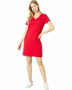 Top 10 👍 Tommy Hilfiger Dresses Solid V-Neck T-Shirt Dress with New Logo Tape 😉 -Tommy Hilfiger Shop 61PU Xa9mfL. AC SR736920