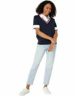 Cheap ⌛ Tommy Hilfiger Sweaters Short Sleeve Twofer Sweater Shirt ❤️ -Tommy Hilfiger Shop 61T3ZzJnQuL. AC SR736920