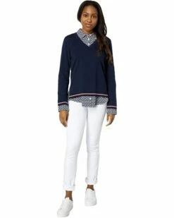 Deals 🌟 Tommy Hilfiger Sweaters Chevron Twofer Sweater 👏 -Tommy Hilfiger Shop 61USUc71N5L. AC SR736920