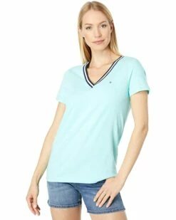 Hot Sale 🛒 Tommy Hilfiger Shirts & Tops Short Sleeve V-Neck Tee 👍 -Tommy Hilfiger Shop 61WiFjjPNxL. AC SR736920