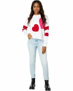 Discount 🛒 Tommy Hilfiger Sweaters Crop Double Heart Sweater 🌟 -Tommy Hilfiger Shop 61Z3ovac0L. AC SR736920