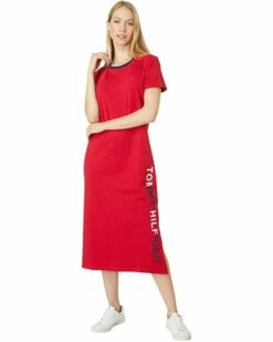 Hot Sale ❤️ Tommy Hilfiger❤️ Dresses Short Sleeve Vertical Logo Midi✔️ Dress ⌛ 9 Hot Sale ❤️ Tommy Hilfiger❤️ Dresses Short Sleeve Vertical Logo Midi✔️ Dress ⌛ -Tommy Hilfiger Shop 61jTqoyLiL. AC SR736920