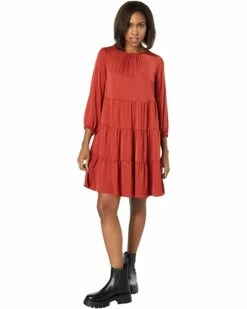 Coupon 🧨 Tommy Hilfiger Dresses 3/4 Sleeve Ghost Tiered Dress ❤️ -Tommy Hilfiger Shop 61kL8mo 2aL. AC SR736920