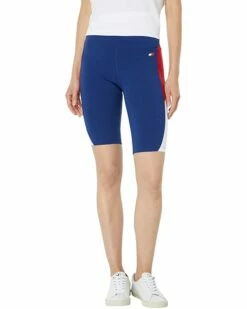 Hot Sale ✨ Tommy Hilfiger Sport Shorts High-Rise Curve Blocked Short Tights with Heatseal Logo 🔔
