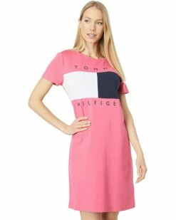 Coupon 💯 Tommy Hilfiger Dresses Short Sleeve Big Flag⌛ Dress ⭐ -Tommy Hilfiger Shop 61mYlaOmHBL. AC SR736920