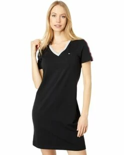 Buy ✨ Tommy Hilfiger🔔 Dresses Solid V-Neck Dress 🎁