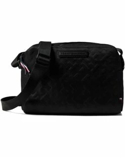 Top 10 🌟 Tommy Hilfiger Handbags Jillian II-Crossbody-TH Bias Embossed Nylon ⭐