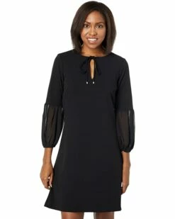 Buy 🔥 Tommy Hilfiger Dresses 3/4 Sleeve Scuba Crepe❤️ Dress ⭐