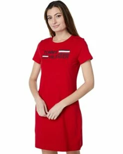 Best Sale 🔔 Tommy Hilfiger Dresses Short Sleeve Iconic Stripes🎉 Dress ❤️