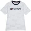Best deal 😍 Tommy Hilfiger Kids Shirts & Tops TSP Short Sleeve All Over Print Tee (Big Kids) ✔️
