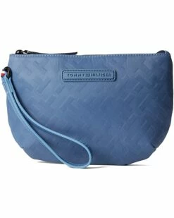 New 😀 Tommy Hilfiger Handbags Jillian II Half-Moon Wristlet Bias Embossed Nylon 👏 -Tommy Hilfiger Shop 711By vxPRL. AC SR736920
