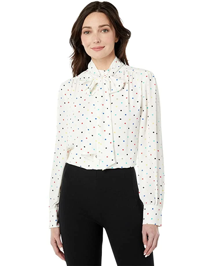 Deals ✔️ Tommy Hilfiger Shirts & Tops Long Sleeve Dot Bow Blouse ⭐ 1 Deals ✔️ Tommy Hilfiger Shirts & Tops Long Sleeve Dot Bow Blouse ⭐