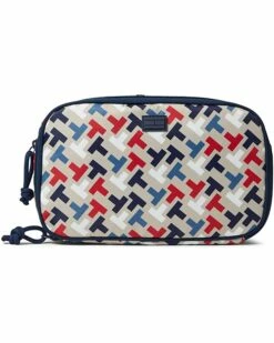 Cheap 💯 Tommy Hilfiger Bag and Travel Accessories Erin II Large Double Zip Case Bias Multi Print Nylon ❤️