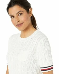 Outlet ⌛ Tommy Hilfiger Sweaters Short Sleeve Cable Sweater ✨ -Tommy Hilfiger Shop 714u3pFlCYL. AC SR736920