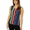Cheapest 🎉 Tommy Hilfiger Shirts & Tops Sleeveless Snap Shoulder Stripe Knit Top ⌛