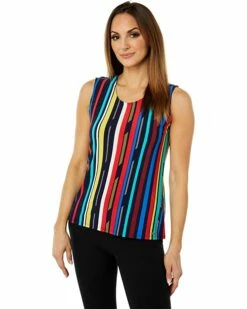 Cheapest 🎉 Tommy Hilfiger Shirts & Tops Sleeveless Snap Shoulder Stripe Knit Top ⌛