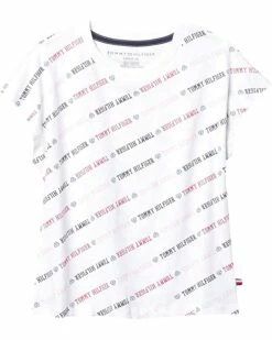 Outlet ✨ Tommy Hilfiger Kids Shirts & Tops Logo Print Tee (Big Kids) 🛒