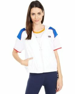 Deals 😉 Tommy Hilfiger Sport Coats & Outerwear Sport Short Sleeve Windbreaker with Color Piping 😍