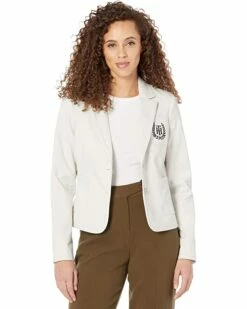 Best Sale ⌛ Tommy Hilfiger Coats & Outerwear Two-Button TH Creast Blazer 🔥