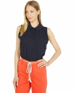 Top 10 🎁 Tommy Hilfiger Shirts & Tops Sleeveless Lace Polo ✨