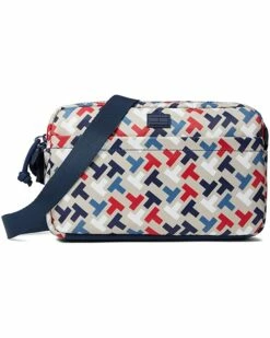 Best Sale 🎉 Tommy Hilfiger Handbags Erin II Camera Crossbody Bias Multi Print Nylon ❤️