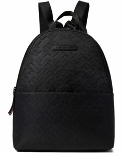 Discount 🌟 Tommy Hilfiger Backpacks Jillian II-Medium Dome Backpack w/ Pouch-TH Bias Embossed Nylon 🌟