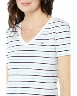 Best reviews of 🛒 Tommy Hilfiger Shirts & Tops Short Sleeve Stripe V-Neck Tee 🤩 -Tommy Hilfiger Shop 71CPQiKWwqL. AC SR736920
