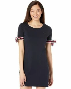 Best reviews of ✔️ Tommy Hilfiger Dresses Short Sleeve Tie Sleeve Dress 🤩 -Tommy Hilfiger Shop 71DOlktQIqL. AC SR736920