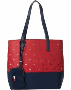 Best Pirce 😀 Tommy Hilfiger Handbags Mariana II-Tote with Hangoff-Corporate Stripe Critter Nylon 👏 -Tommy Hilfiger Shop 71IsBxSbxpL. AC SR736920