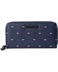 Cheap 👍 Tommy Hilfiger Wallets Irene II Zip Around Wallet Corporate Critter Texture PVC ⭐