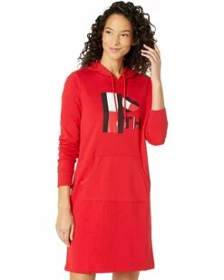 Cheap 🔔 Tommy Hilfiger Dresses Heart Flag Hoodie Dress 🔥