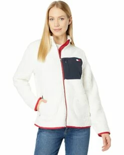 Deals ❤️ Tommy Hilfiger Coats & Outerwear Sherpa Jacket with Nylon Pocket 👏