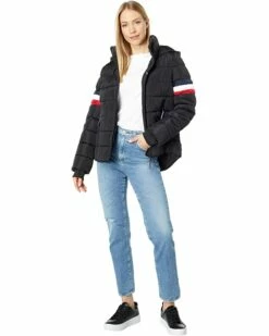 Top 10 🌟 Tommy Hilfiger Coats & Outerwear Short Puffer w/ Sleeve Detail ❤️ -Tommy Hilfiger Shop 71PRRJDYwoL. AC SR736920