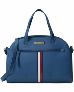 New 🛒 Tommy Hilfiger Handbags Irene II Convertible Dome Satchel Saffiano PVC 🤩