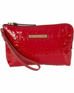 Best deal 💯 Tommy Hilfiger Handbags Boxed Set Small Wristlet with Card Case Debossed Patent PVC 🎁