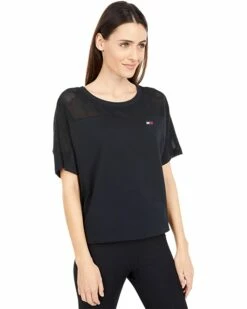 New 😀 Tommy Hilfiger Sport Shirts & Tops Mesh Blocked Short Sleeve Pullover 🔥 -Tommy Hilfiger Shop 71UuZTh6UGL. AC SR736920