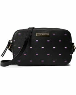 Hot Sale 👍 Tommy Hilfiger Handbags Irene II Camera Crossbody Corporate Critter Texture PVC ⭐