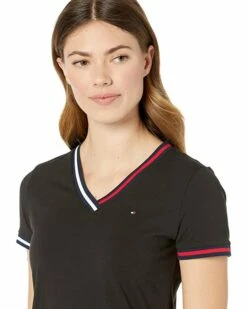 Wholesale 👏 Tommy Hilfiger Dresses Short Sleeve V-Neck Tee Dress 🛒 -Tommy Hilfiger Shop 71WPijcdL. AC SR736920