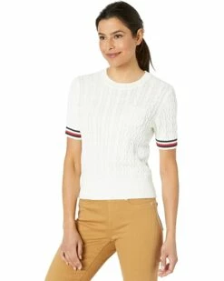 Outlet ⌛ Tommy Hilfiger Sweaters Short Sleeve Cable Sweater ✨