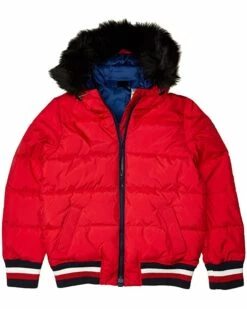 Flash Sale ❤️ Tommy Hilfiger Adaptive Coats & Outerwear Faux Fur Hooded Puffer 💯