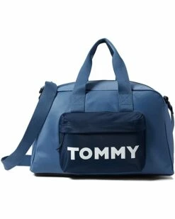 Discount ❤️ Tommy Hilfiger Duffle Bags Elsie II Convertible Duffel Bold Logo Color-Block Nylon 🥰