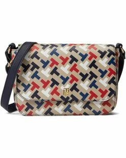 Cheapest 😀 Tommy Hilfiger Handbags Lynn II Flap Crossbody Bias Multi Print PVC 🎉
