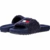 Outlet ⭐ Tommy Hilfiger Kids Sandals Quinton Faux Shearling (Little Kid/Big Kid) ⭐