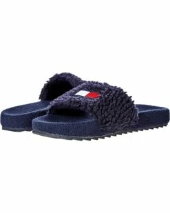 Outlet ⭐ Tommy Hilfiger Kids Sandals Quinton Faux Shearling (Little Kid/Big Kid) ⭐