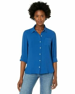 Top 10 😀 Tommy Hilfiger Shirts & Tops Roll Tab Top - Aero ⭐